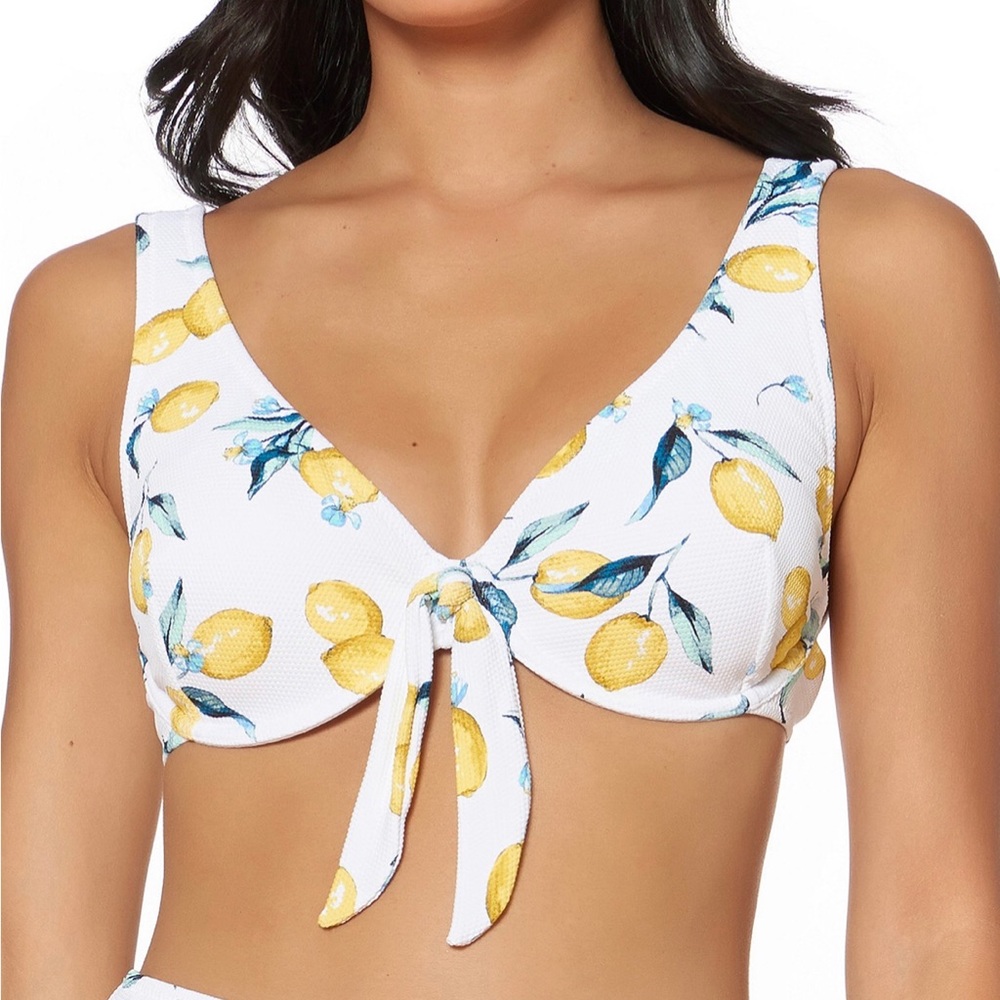 Jessica Simpson Nice Lemons Underwire Bikini Top